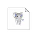 Picture of Baby Floral Elephant _GroupedProduct_Square_Mini_ _GroupedProduct_Square_Unframed_Print_Only_