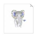 Picture of Baby Floral Elephant _GroupedProduct_Square_Mini_ _GroupedProduct_Square_Unframed_Print_Only_
