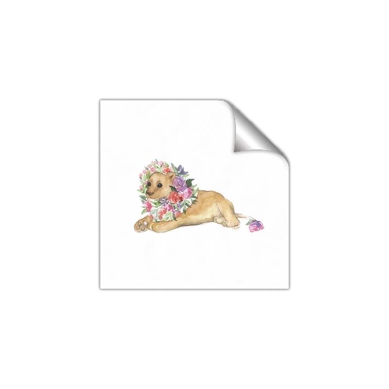 Picture of Baby Floral Lion _GroupedProduct_Square_Mini_ _GroupedProduct_Square_Unframed_Print_Only_