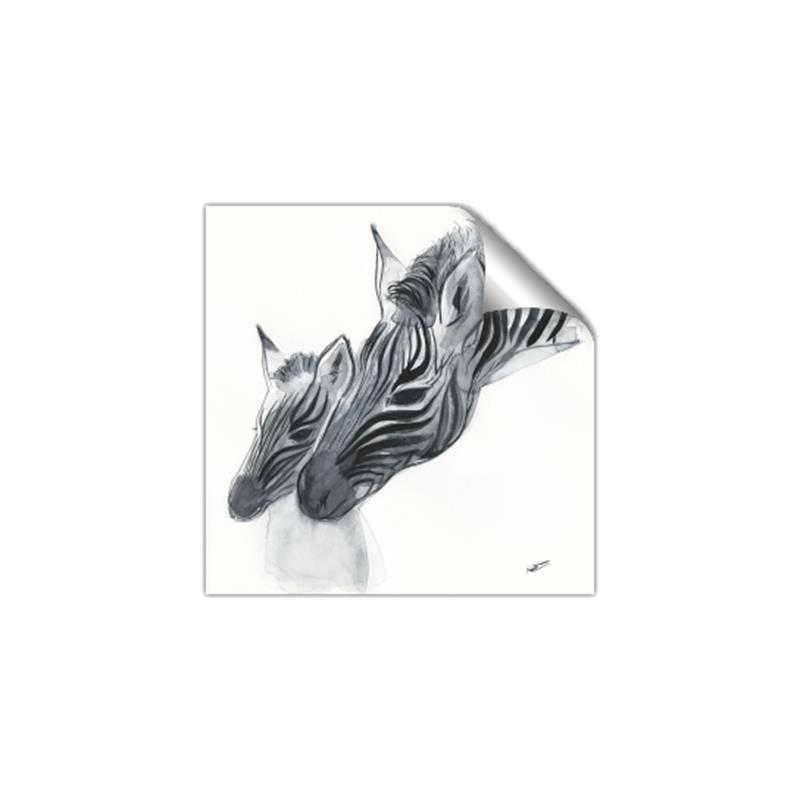 Picture of Mom and baby Zebra _GroupedProduct_Square_Mini_ _GroupedProduct_Square_Unframed_Print_Only_