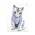 Picture of White Tiger Cub _GroupedProduct_Rectangle_Portrait_Mini_ _GroupedProduct_Rectangle_Portrait_Unframed_Print_Only_