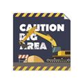 Picture of Caution Construction _GroupedProduct_Square_Mini_ _GroupedProduct_Square_Unframed_Print_Only_