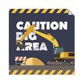Picture of Caution Construction _GroupedProduct_Square_Mini_ _GroupedProduct_Square_Unframed_Print_Only_