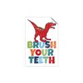 Picture of Brush Your Teeth Red Dino _GroupedProduct_Rectangle_Portrait_Mini_ _GroupedProduct_Rectangle_Portrait_Unframed_Print_Only_