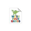 Picture of Wash Your Hands Green Dino _GroupedProduct_Rectangle_Portrait_Mini_ _GroupedProduct_Rectangle_Portrait_Unframed_Print_Only_