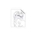 Picture of Dino Drawing _GroupedProduct_Rectangle_Portrait_Mini_ _GroupedProduct_Rectangle_Portrait_Unframed_Print_Only_