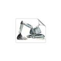 Picture of Gray Excavator _GroupedProduct_Rectangle_Landscape_Mini_ _GroupedProduct_Rectangle_Landscape_Unframed_Print_Only_