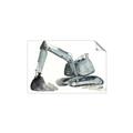 Picture of Gray Excavator _GroupedProduct_Rectangle_Landscape_Mini_ _GroupedProduct_Rectangle_Landscape_Unframed_Print_Only_