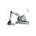 Picture of Gray Excavator _GroupedProduct_Rectangle_Landscape_Mini_ _GroupedProduct_Rectangle_Landscape_Unframed_Print_Only_