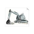 Picture of Gray Excavator _GroupedProduct_Rectangle_Landscape_Mini_ _GroupedProduct_Rectangle_Landscape_Unframed_Print_Only_