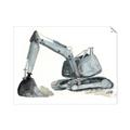 Picture of Gray Excavator _GroupedProduct_Rectangle_Landscape_Mini_ _GroupedProduct_Rectangle_Landscape_Unframed_Print_Only_