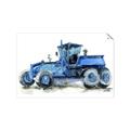 Picture of Blue Tractor  _GroupedProduct_Rectangle_Landscape_Mini_ _GroupedProduct_Rectangle_Landscape_Unframed_Print_Only_