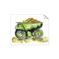 Picture of Green Dump Truck  _GroupedProduct_Rectangle_Landscape_Mini_ _GroupedProduct_Rectangle_Landscape_Unframed_Print_Only_