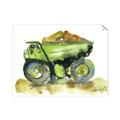 Picture of Green Dump Truck  _GroupedProduct_Rectangle_Landscape_Mini_ _GroupedProduct_Rectangle_Landscape_Unframed_Print_Only_