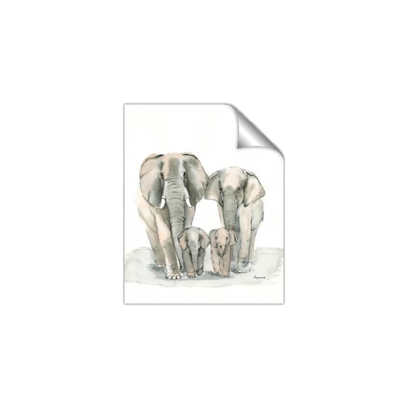 Picture of Elephant Family _GroupedProduct_Rectangle_Portrait_Mini_ _GroupedProduct_Rectangle_Portrait_Unframed_Print_Only_