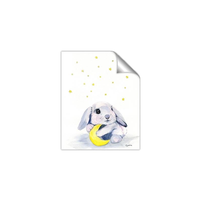 Picture of Moon Bunny  _GroupedProduct_Rectangle_Portrait_Mini_ _GroupedProduct_Rectangle_Portrait_Unframed_Print_Only_