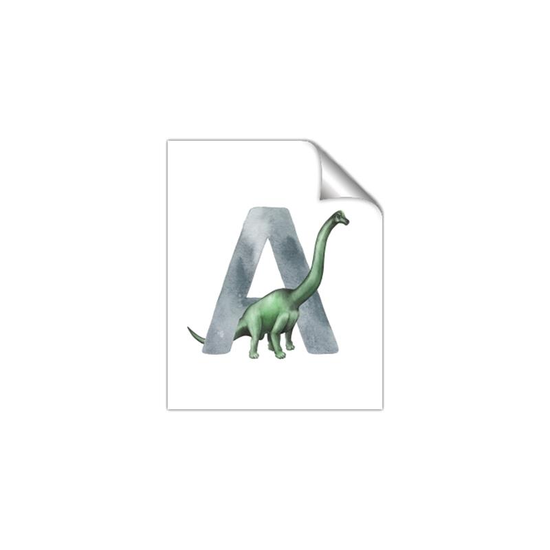 Picture of Green Dino A  _GroupedProduct_Rectangle_Portrait_Mini_ _GroupedProduct_Rectangle_Portrait_Unframed_Print_Only_