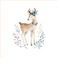 Picture of Wild Deer _GroupedProduct_Square_Mini_ _GroupedProduct_Square_Unframed_Print_Only_