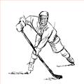 Picture of Hockey Sketch  _GroupedProduct_Square_Mini_ _GroupedProduct_Square_Unframed_Print_Only_