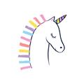 Picture of Pretty Unicorn _GroupedProduct_Square_Mini_ _GroupedProduct_Square_Unframed_Print_Only_