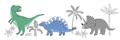 Picture of Tropical Dinos _GroupedProduct_Panel_Landscape_Mini_ _GroupedProduct_Panel_Landscape_Unframed_Print_Only_