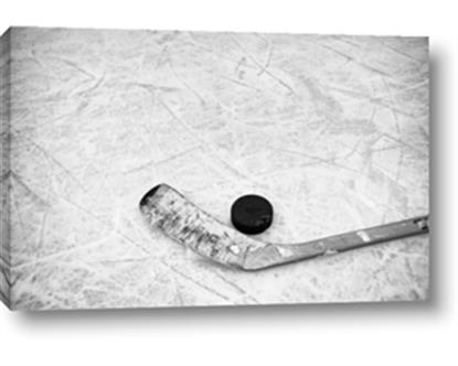 Picture of Ice Hockey stick and puck