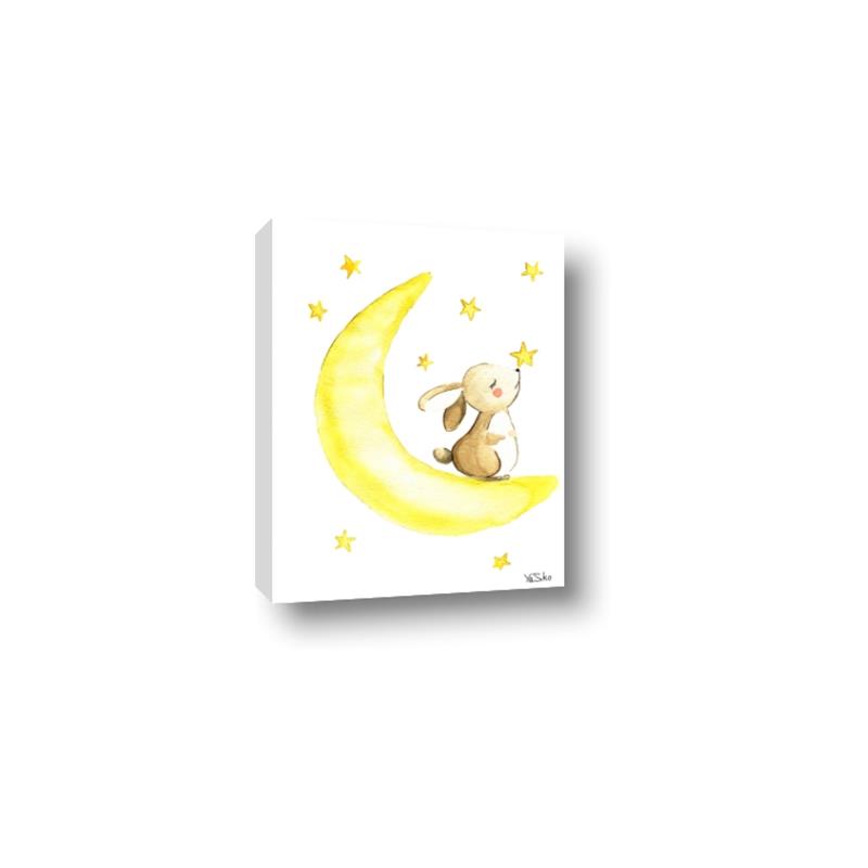 Picture of Little Bunny on the Moon _GroupedProduct_Rectangle_Portrait_Mini_ _GroupedProduct_Rectangle_Portrait_Canvas_