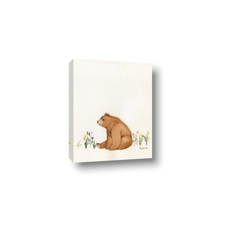 Picture of Flower Garden Bear _GroupedProduct_Rectangle_Portrait_Mini_ _GroupedProduct_Rectangle_Portrait_Canvas_