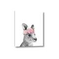 Picture of Kangaroo with floral _GroupedProduct_Rectangle_Portrait_Mini_ _GroupedProduct_Rectangle_Portrait_Canvas_