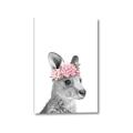 Picture of Kangaroo with floral _GroupedProduct_Rectangle_Portrait_Mini_ _GroupedProduct_Rectangle_Portrait_Canvas_