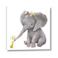 Picture of Baby Elephant with Duck  _GroupedProduct_Square_Mini_ _GroupedProduct_Square_Canvas_