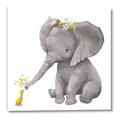 Picture of Baby Elephant with Duck  _GroupedProduct_Square_Mini_ _GroupedProduct_Square_Canvas_