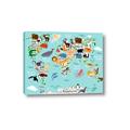 Picture of Animal World Map II _GroupedProduct_Rectangle_Landscape_Canvas_