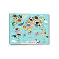 Picture of Animal World Map II _GroupedProduct_Rectangle_Landscape_Canvas_
