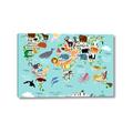 Picture of Animal World Map II _GroupedProduct_Rectangle_Landscape_Canvas_