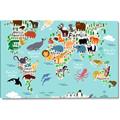 Picture of Animal World Map II _GroupedProduct_Rectangle_Landscape_Canvas_