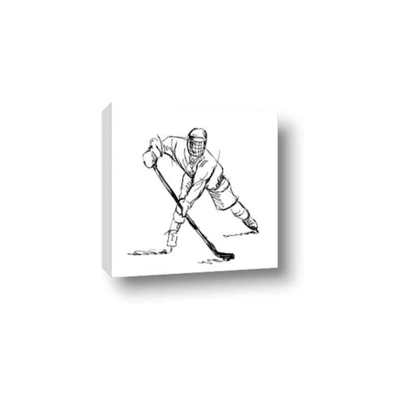 Picture of Hockey Sketch  _GroupedProduct_Square_Mini_ _GroupedProduct_Square_Canvas_