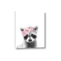 Picture of Flower Crown Raccoon _GroupedProduct_Rectangle_Portrait_Mini_ _GroupedProduct_Rectangle_Portrait_Canvas_
