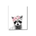Picture of Flower Crown Raccoon _GroupedProduct_Rectangle_Portrait_Mini_ _GroupedProduct_Rectangle_Portrait_Canvas_