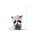 Picture of Flower Crown Raccoon _GroupedProduct_Rectangle_Portrait_Mini_ _GroupedProduct_Rectangle_Portrait_Canvas_