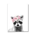 Picture of Flower Crown Raccoon _GroupedProduct_Rectangle_Portrait_Mini_ _GroupedProduct_Rectangle_Portrait_Canvas_