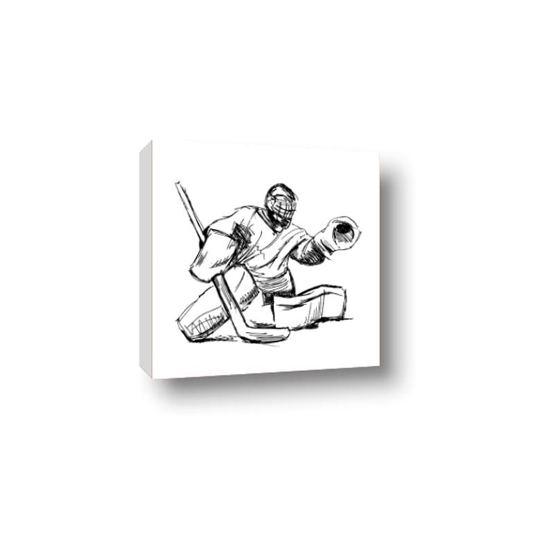 Picture of Goalie Sketch  _GroupedProduct_Square_Mini_ _GroupedProduct_Square_Canvas_