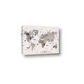 Picture of Gray Animal Map  _GroupedProduct_Rectangle_Landscape_Canvas_