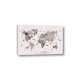 Picture of Gray Animal Map  _GroupedProduct_Rectangle_Landscape_Canvas_
