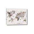 Picture of Gray Animal Map  _GroupedProduct_Rectangle_Landscape_Canvas_
