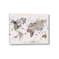 Picture of Gray Animal Map  _GroupedProduct_Rectangle_Landscape_Canvas_