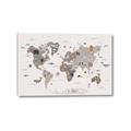 Picture of Gray Animal Map  _GroupedProduct_Rectangle_Landscape_Canvas_