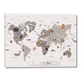 Picture of Gray Animal Map  _GroupedProduct_Rectangle_Landscape_Canvas_