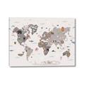Picture of Gray Animal Map  _GroupedProduct_Rectangle_Landscape_Canvas_