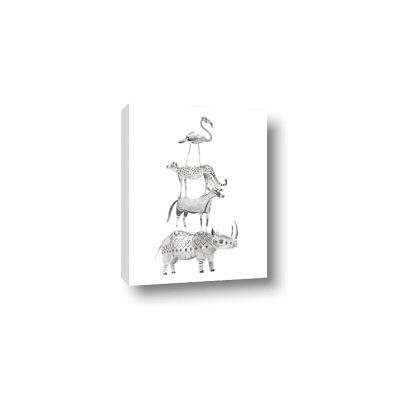 Picture of Stacked Animals I   _GroupedProduct_Rectangle_Portrait_Mini_ _GroupedProduct_Rectangle_Portrait_Canvas_